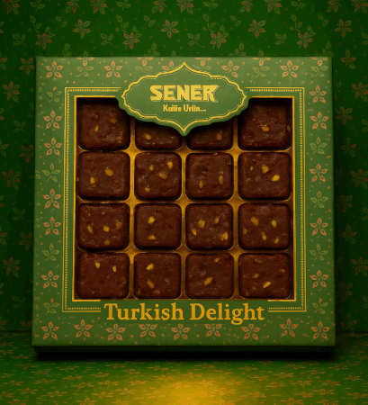 350 gr Antep Fıstıklı Zereşk Üzümü Kaplamalı Narlı Hediyelik Lokum