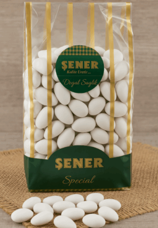 Beyaz Lüx  Badem Şekeri 500 gr