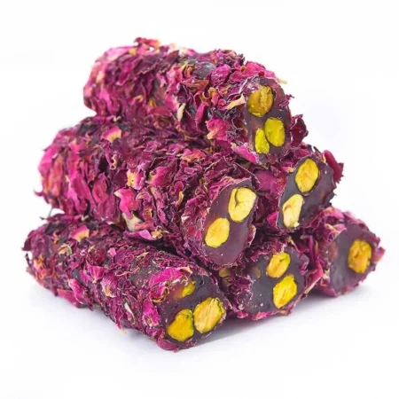 Antep Fıstıklı Gül Yapraklı Narlı Fitil Lokum 500 gr