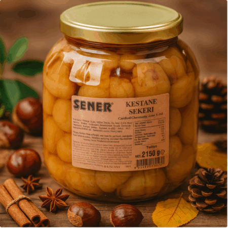 Kestane Şekeri 2000 gr Cam Kavanoz