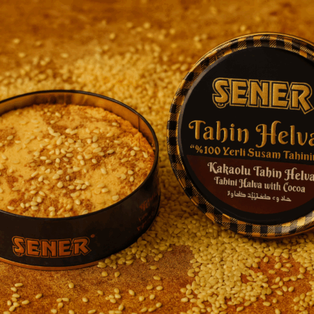 Kakaolu Tahin Helvası %100 Yerli Tahin 500 gr Teneke Ambalaj