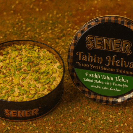 Fıstıklı Tahin Helvası %100 Yerli Tahinden 500 gr Teneke Ambalaj