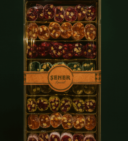 500 grFıstıklı Fitil Lokum Dik Kutu