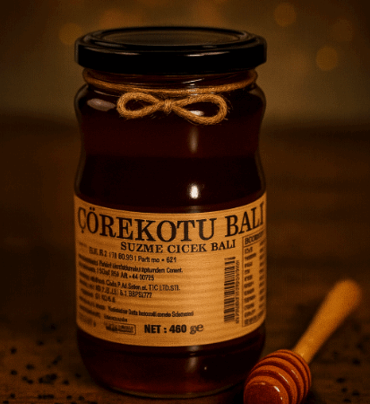 Çörekotu balı 450 gr süzme 