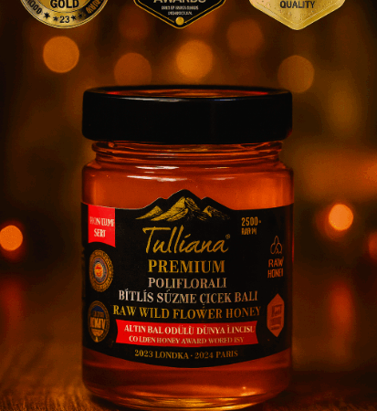 Premium Seri Polifloralı (Çok Çiçekli) Ham Süzme Çiçek Balı 450 gr