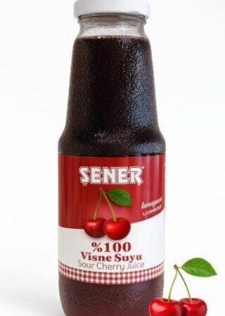 %100 Vişne Suyu Cam Şişe Meyve Suyu 1 lt