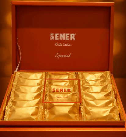 Kestane Şekeri Varak Ambalajlı Turuncu Kutu 21 Adet